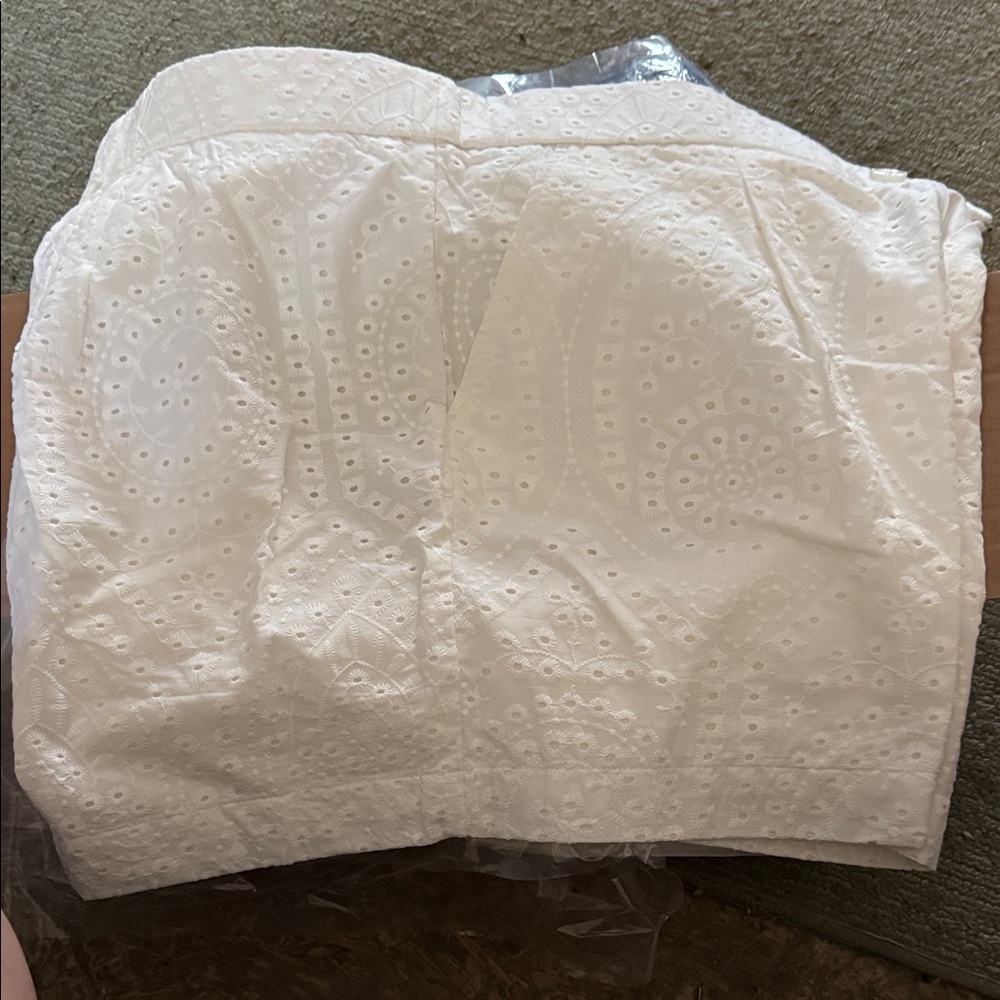 White Eyelet shorts